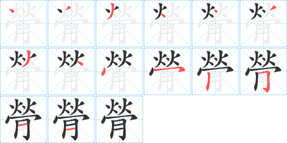 膋的笔顺