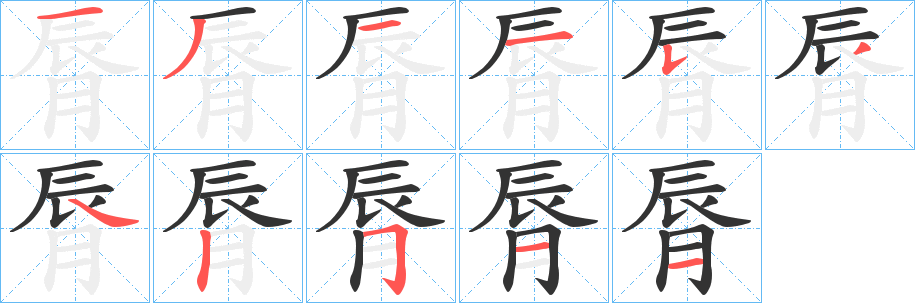 脣的笔顺