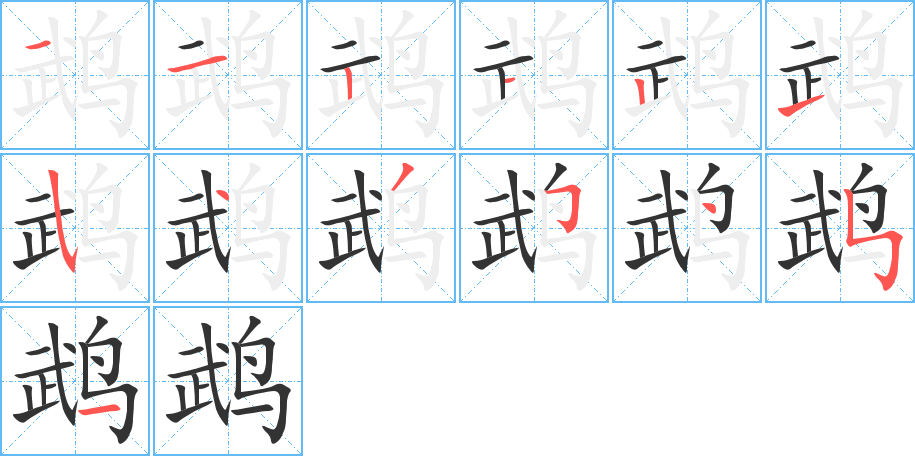 鹉的笔顺
