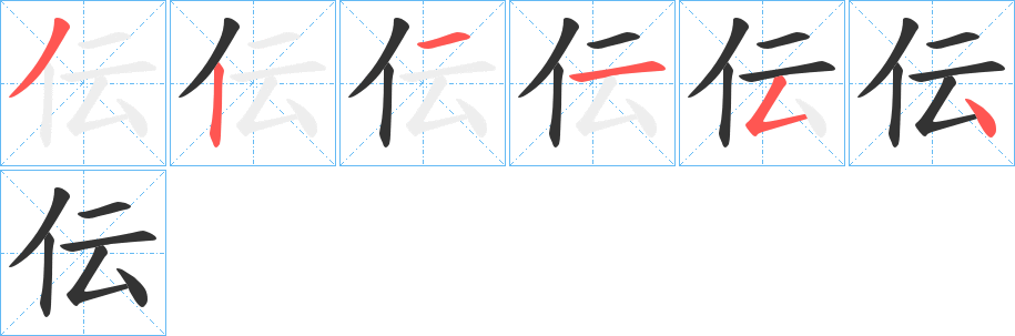 伝的笔顺