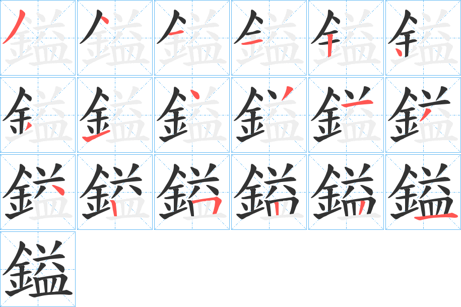 鎰的笔顺
