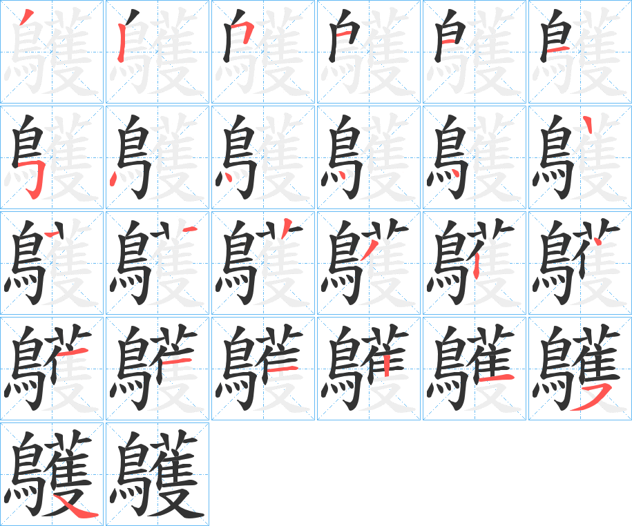 鸌的笔顺