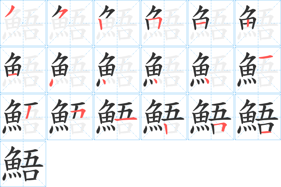 鯃的笔顺