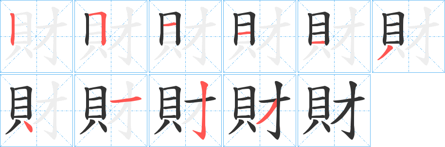 財的笔顺