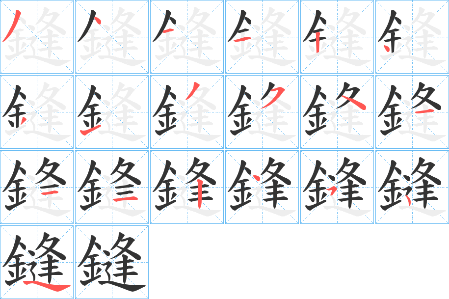 鏠的笔顺