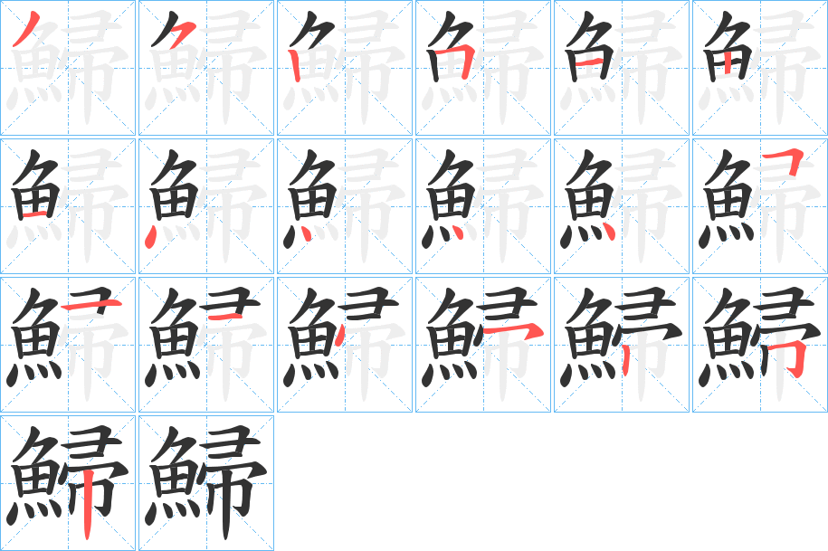 鯞的笔顺