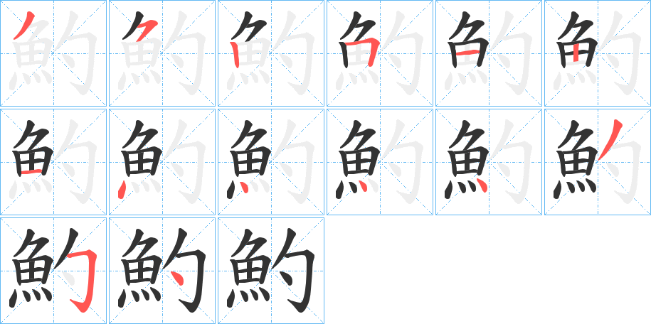 魡的笔顺