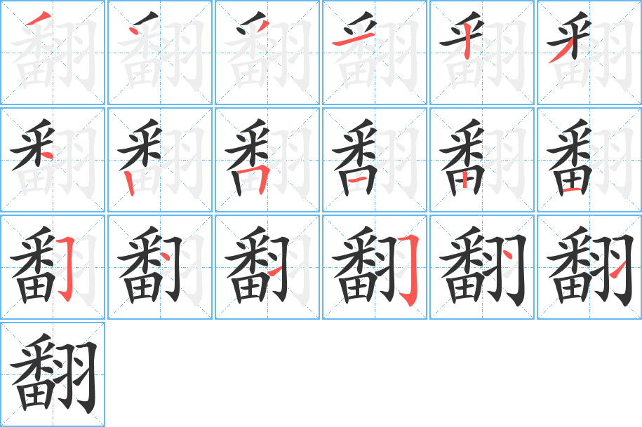 翻的笔顺