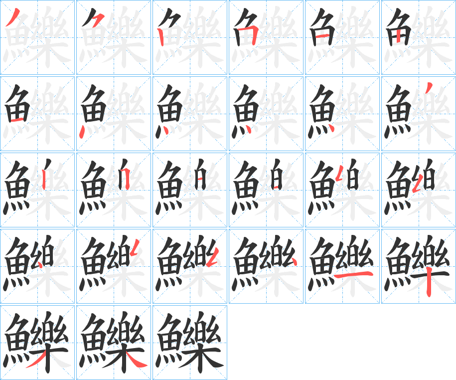 鱳的笔顺