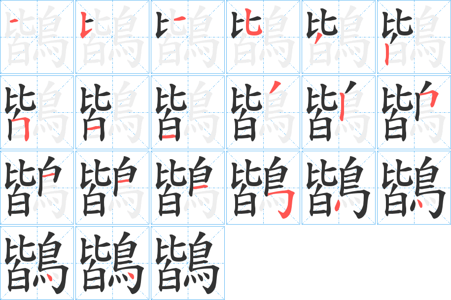 鶛的笔顺