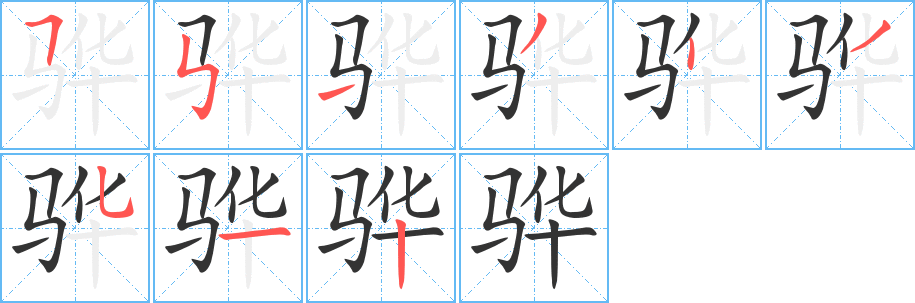 骅的笔顺