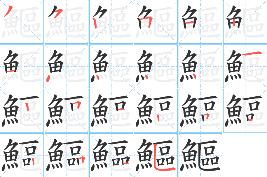 鰸的笔顺