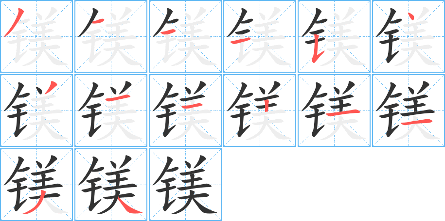 镁的笔顺