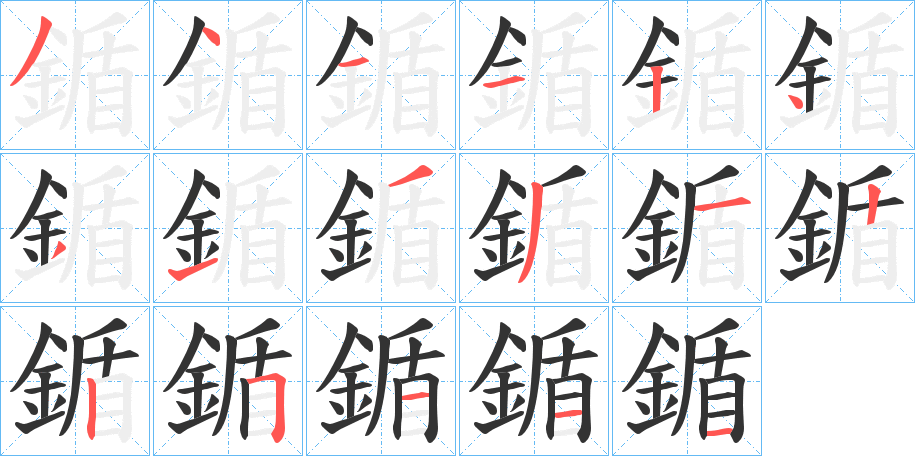 鍎的笔顺