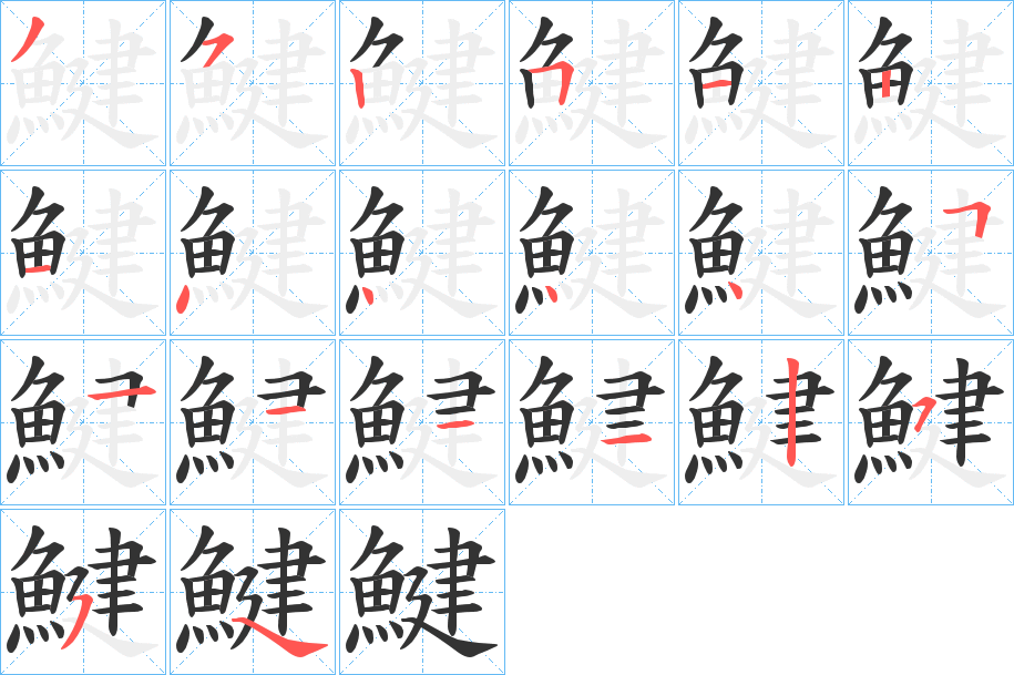 鰎的笔顺