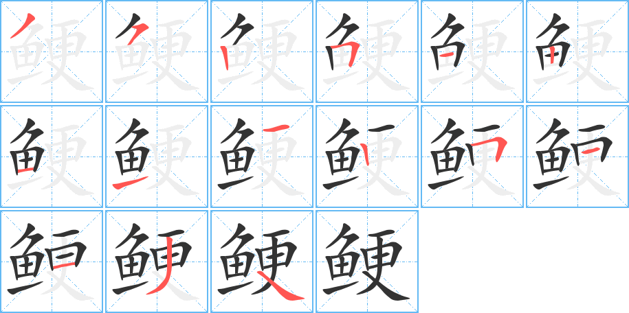 鲠的笔顺