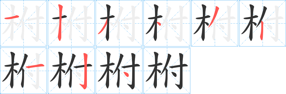 柎的笔顺