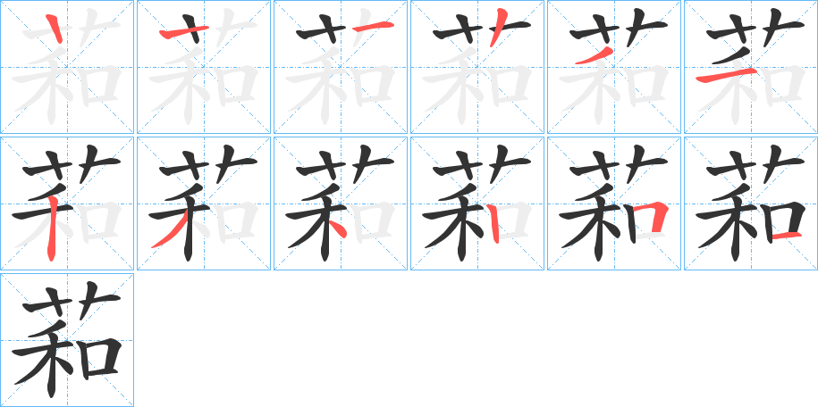 萂的笔顺