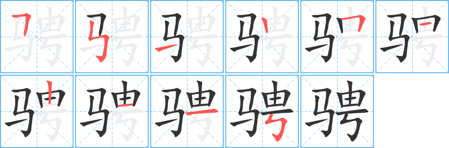 骋的笔顺