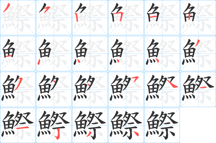鰶的笔顺