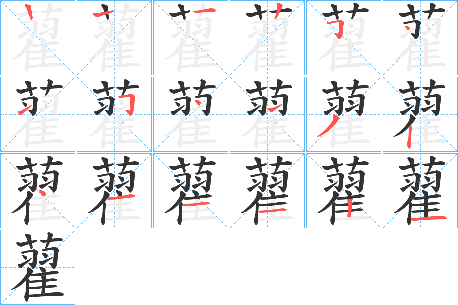 藋的笔顺