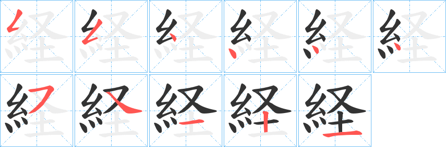 経的笔顺