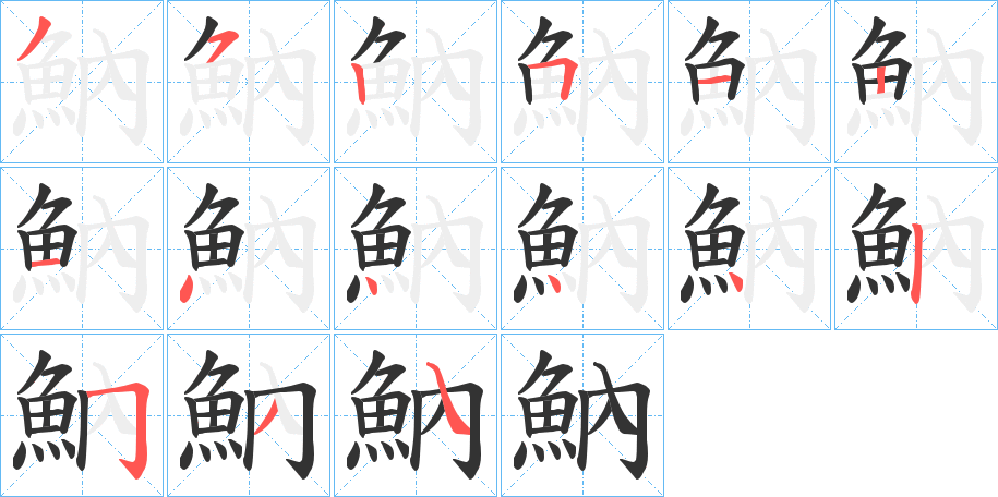 魶的笔顺