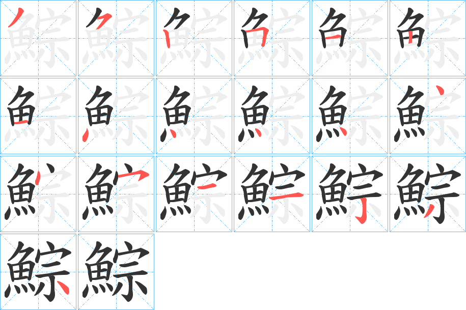 鯮的笔顺