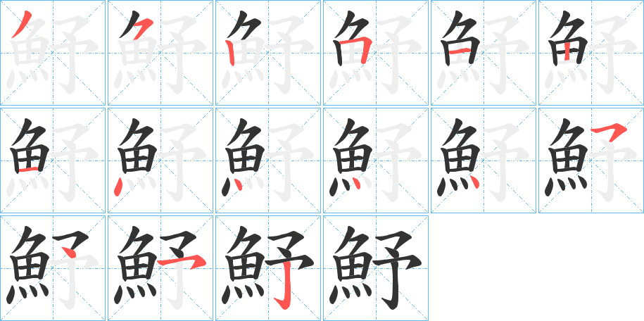 魣的笔顺