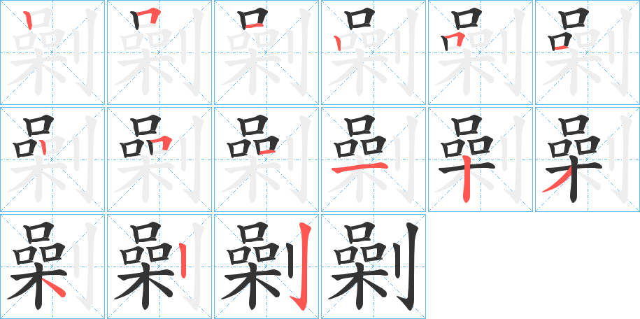劋的笔顺