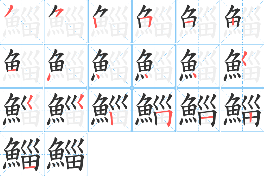 鯔的笔顺