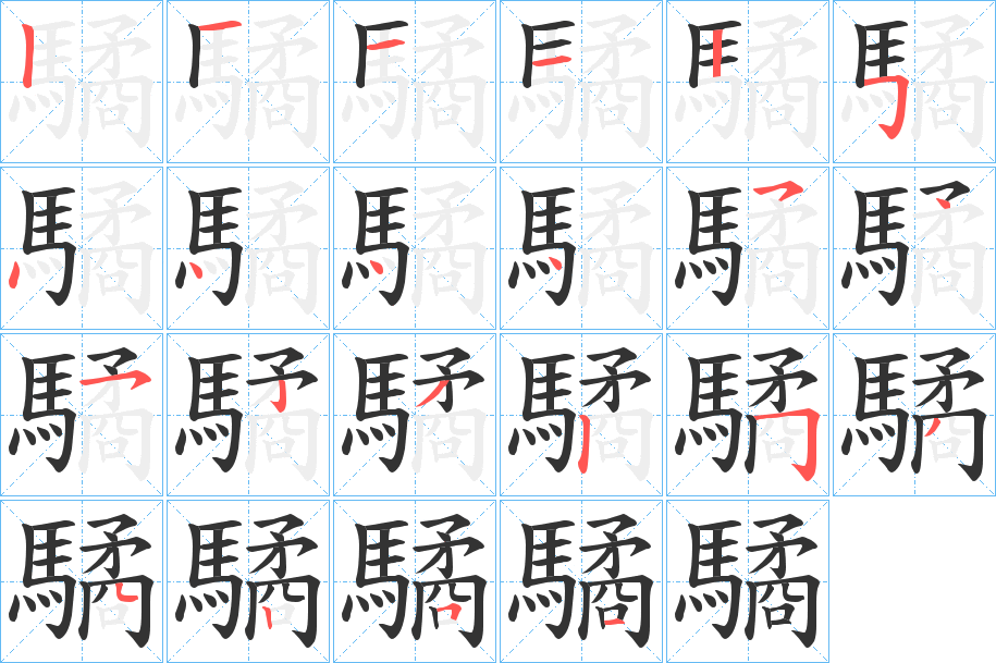 驈的笔顺
