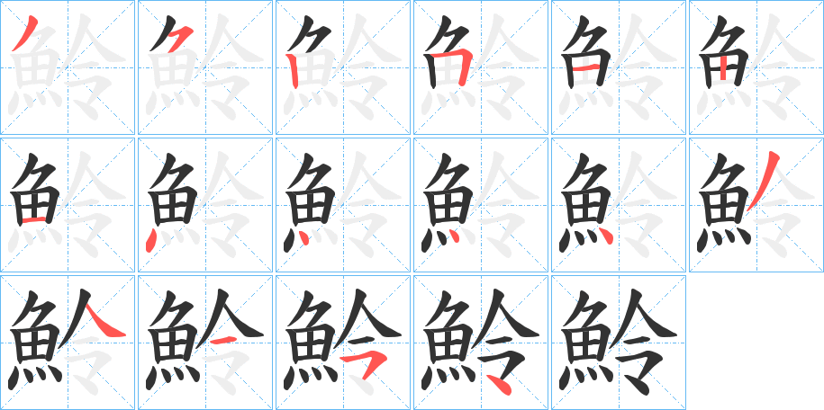 魿的笔顺