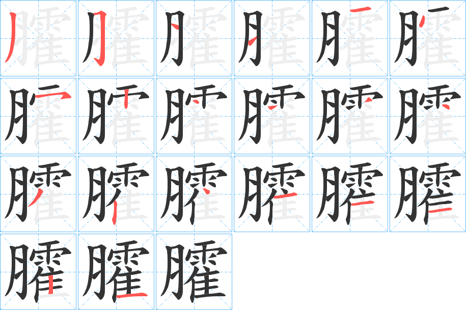 臛的笔顺