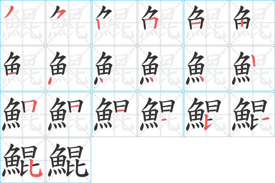 鯤的笔顺