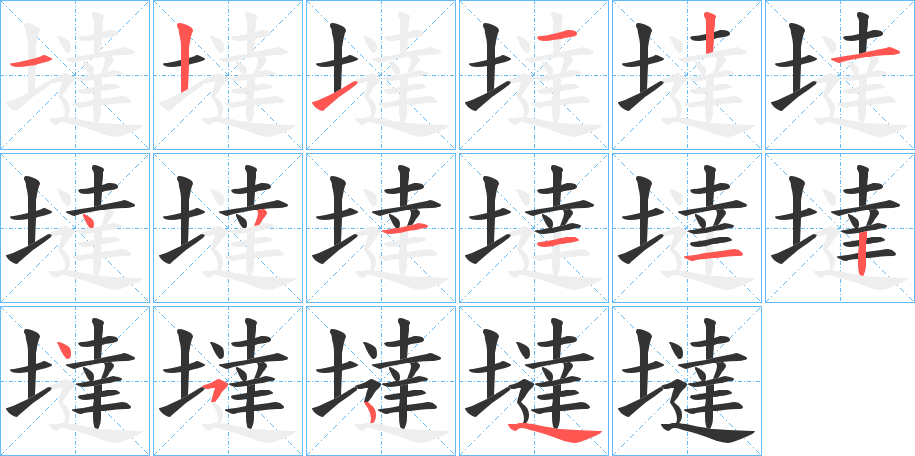 墶的笔顺