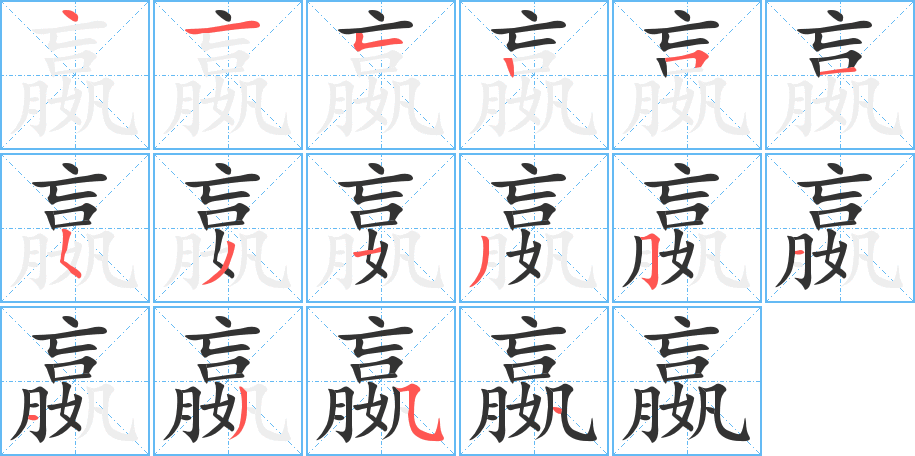 嬴的笔顺