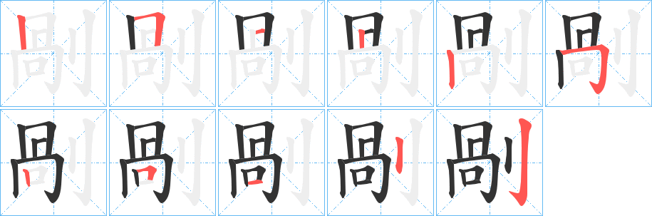 剮的笔顺