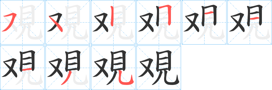 覌的笔顺