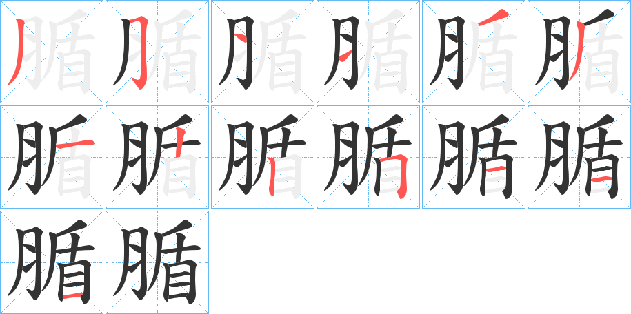 腯的笔顺