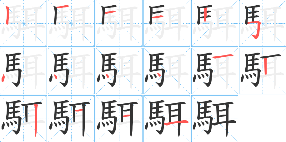 駬的笔顺