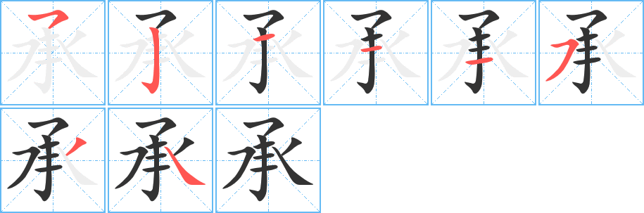 承的笔顺