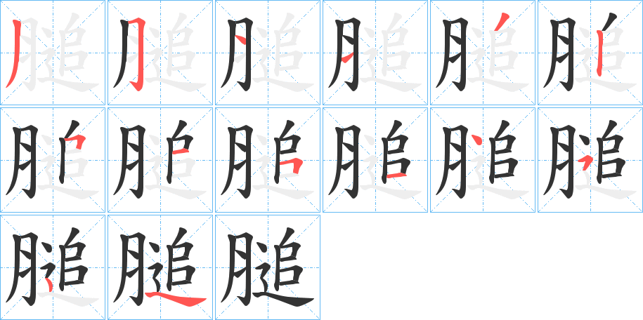 膇的笔顺