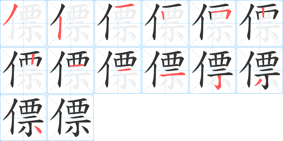 僄的笔顺