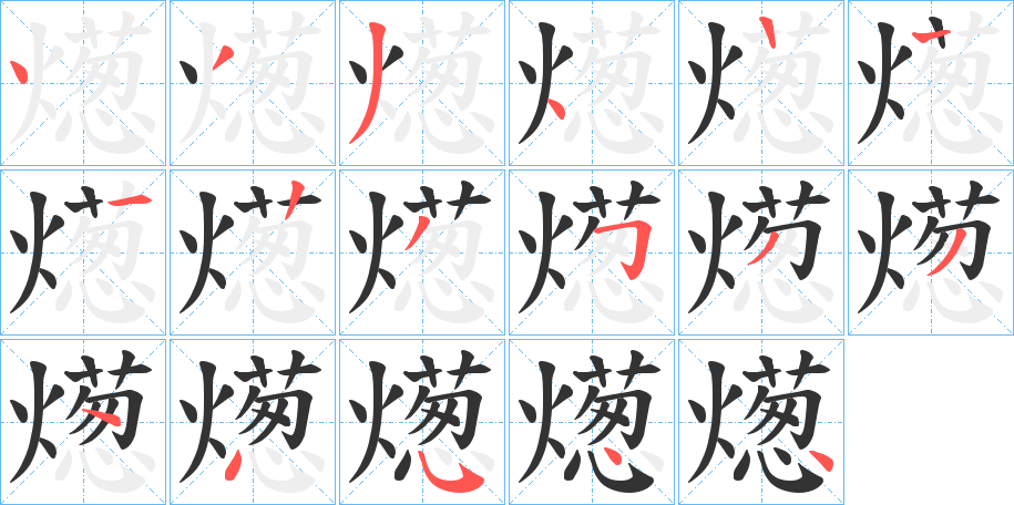 燪的笔顺