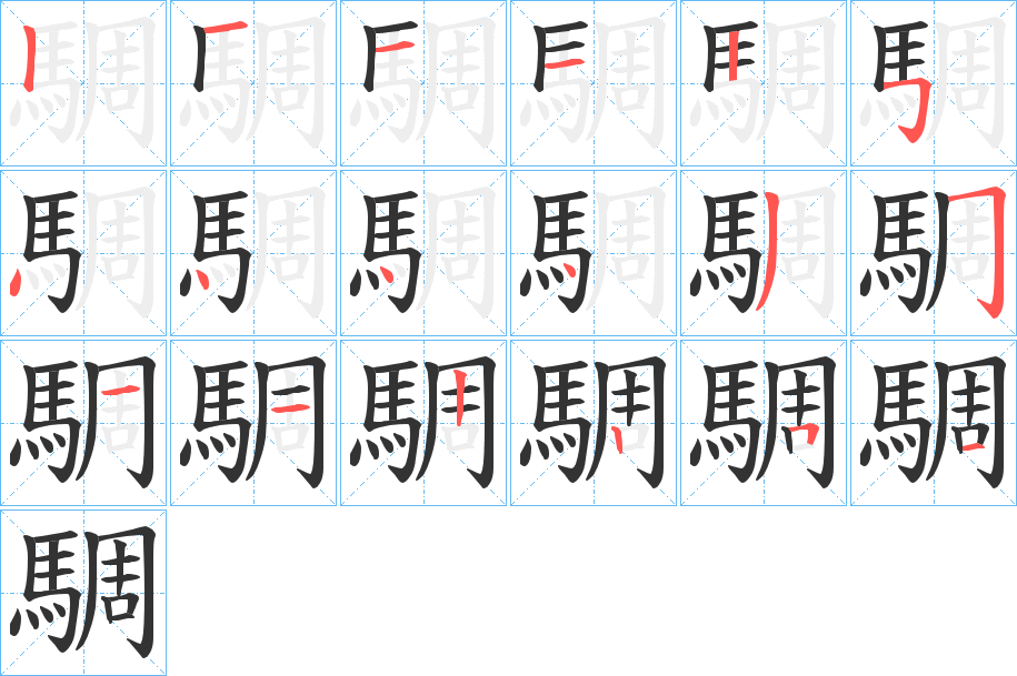 騆的笔顺