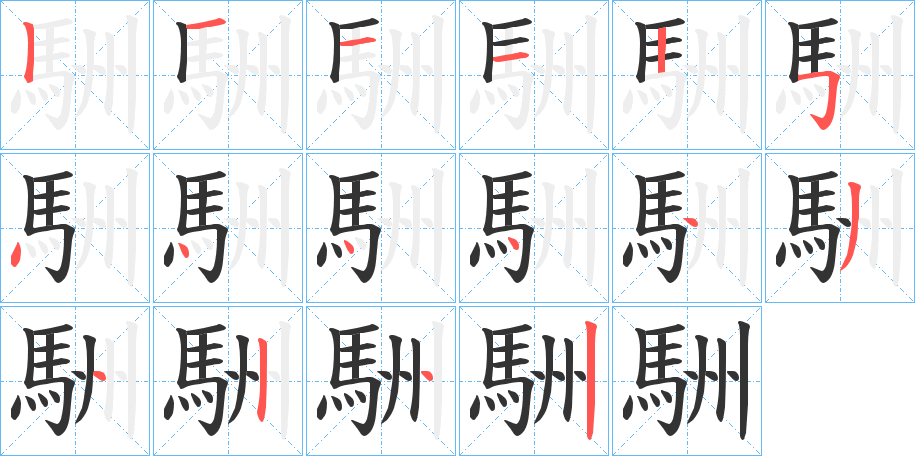 駲的笔顺