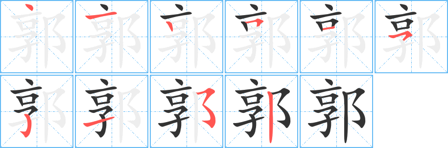 郭的笔顺