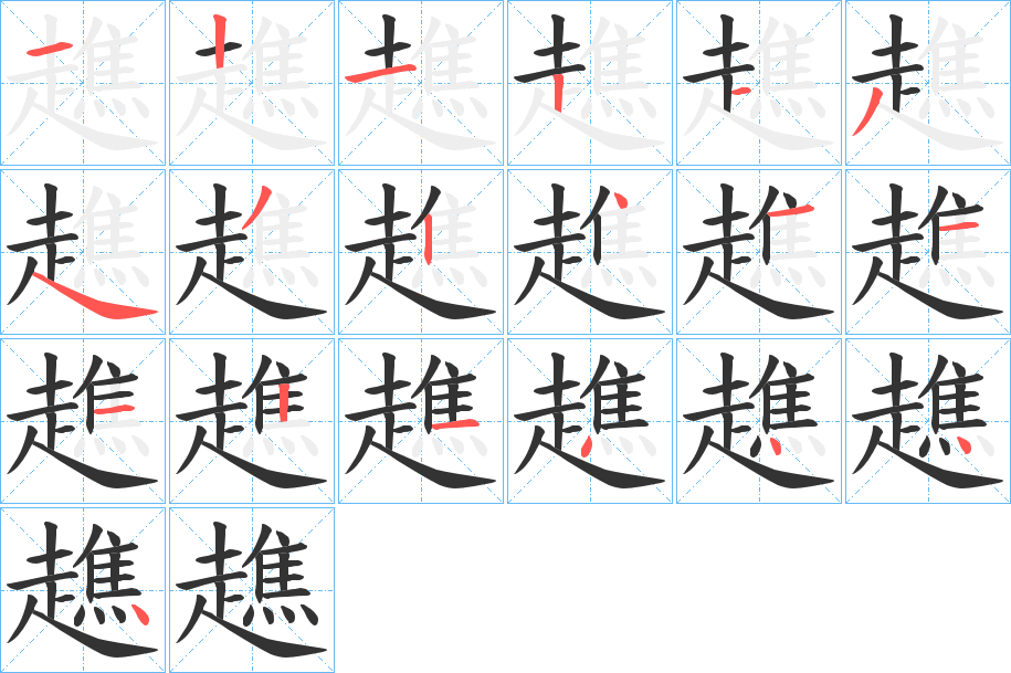 趭的笔顺