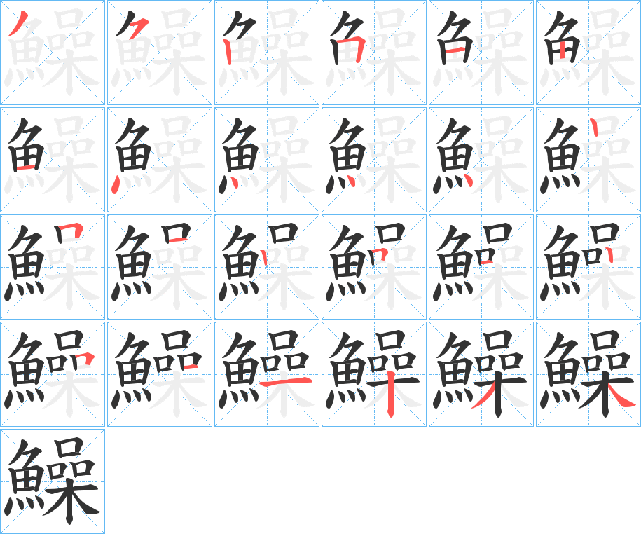 鱢的笔顺
